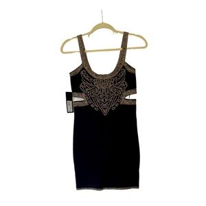 NWT black bodycon dress S